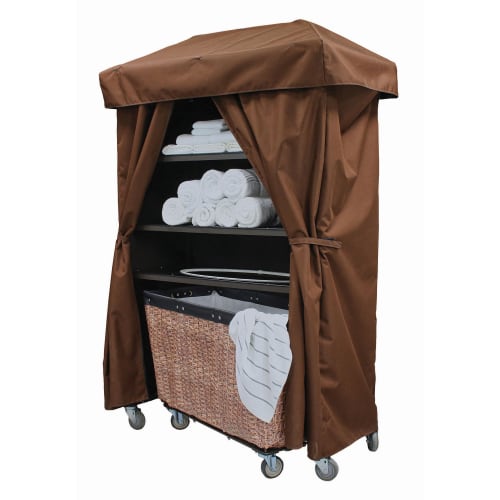 Royal Basket Designer Towel Station, 2 Shelf, Brown